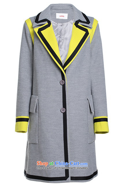 When the Euro 2015 Power ochirly new female winter clothing knocked color stitching lapel long overcoat 1154303020 flower gray 050 S picture, prices, brand platters! The elections are supplied in the national character of distribution, so action, buy now enjoy more preferential! As soon as possible.