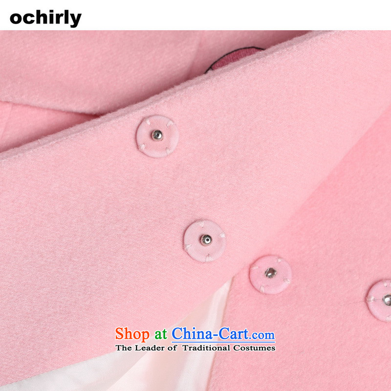 The new Europe, ochirly female winter clothing embroidery cartoon long-suit the auricle jacket 1144344240 gross? M(165/88A), 180 Europe, Pink (ochirly) , , , shopping on the Internet