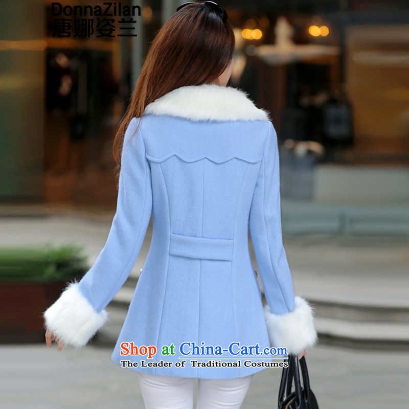 Gigi Lai Ho 2015 Donna stylish quality Gross Gross for coats Women Korea?   Single Row deduction version? jacket in gross long sweet wool a wool coat light blue XL, Donna Gigi Lai (donnazilan) , , , shopping on the Internet