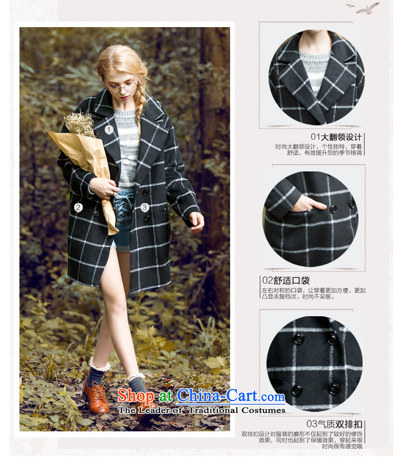 Korea has Yi Dag Hammarskjöld cherry town 2015 gross loose coat girl in long-sleeved? long hair? female autumn latticed CU0580 had convicted black M picture, prices, brand platters! The elections are supplied in the national character of distribution, so action, buy now enjoy more preferential! As soon as possible.