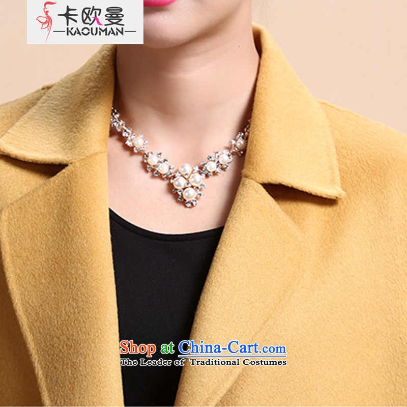 In Cayman 2015 winter clothing new products with solid color quality mother duplex cashmere overcoat, older gift lapel upscale warm jacket coat of wool Light Yellow XL, card europe Cayman , , , shopping on the Internet