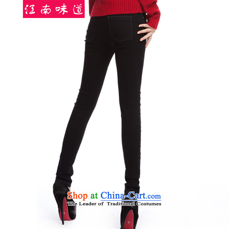 Gangnam-gu large taste female thick mm autumn and winter Casual Trousers female graphics plus thin gold thick wool mink large jeans-lint-free 2123 general recommendations of carbon XXL, Gangnam taste 120-140 , , , shopping on the Internet