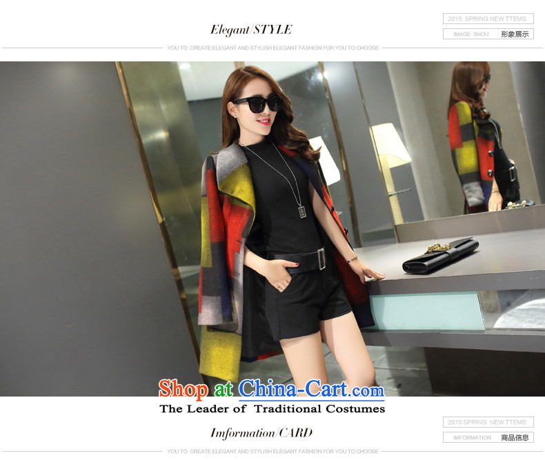 In Cayman 2015 winter clothing new Korean trendy colors in the Collision lapel long coats gross Small incense wind? waistband Grid Snap single row of coats yellow wool XL Photo, prices, brand platters! The elections are supplied in the national character of distribution, so action, buy now enjoy more preferential! As soon as possible.