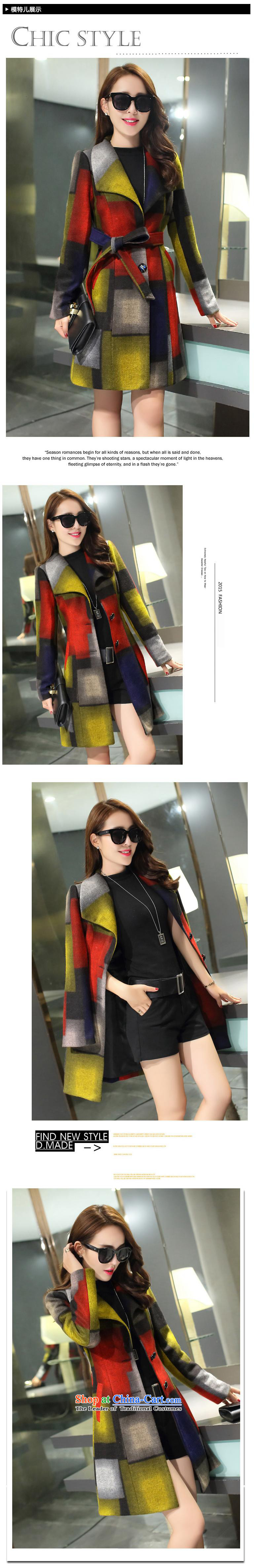 In Cayman 2015 winter clothing new Korean trendy colors in the Collision lapel long coats gross Small incense wind? waistband Grid Snap single row of coats yellow wool XL Photo, prices, brand platters! The elections are supplied in the national character of distribution, so action, buy now enjoy more preferential! As soon as possible.