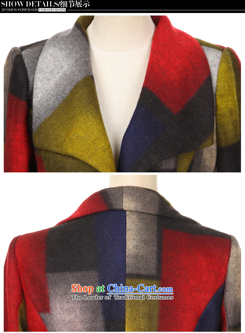 In Cayman 2015 winter clothing new Korean trendy colors in the Collision lapel long coats gross Small incense wind? waistband Grid Snap single row of coats yellow wool XL Photo, prices, brand platters! The elections are supplied in the national character of distribution, so action, buy now enjoy more preferential! As soon as possible.