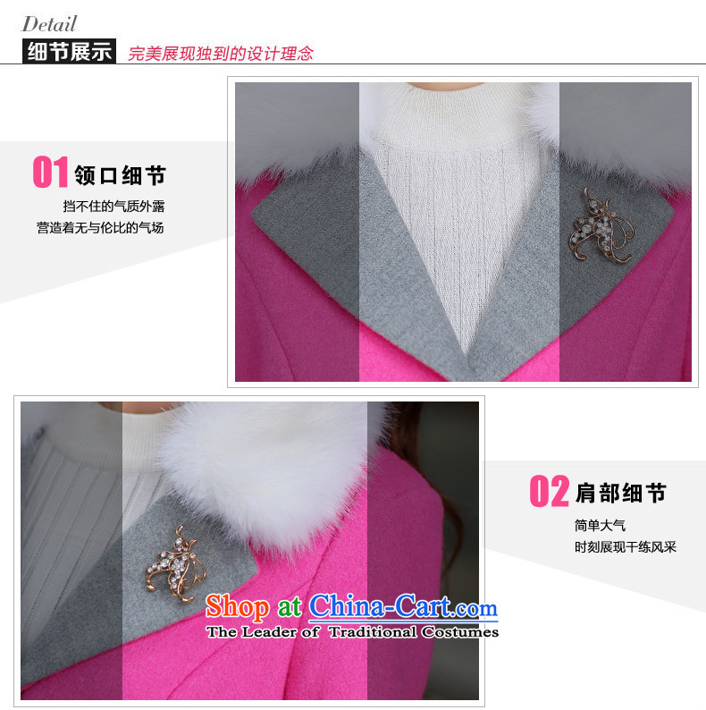 Gigi Lai Ho Korea Donna version? coats 2015 gross autumn and winter load new Korean women in large long hair Sau San? 