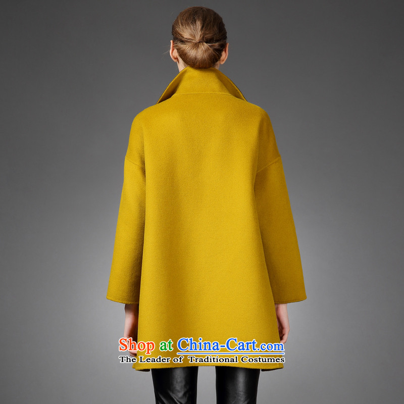 Marguerite Hsichih maxchic 2015 autumn and winter under the rules do not need the stylish bag loose double-sided wool coat female 19042? mustard green M PRINCESS (maxchic Hsichih) , , , shopping on the Internet
