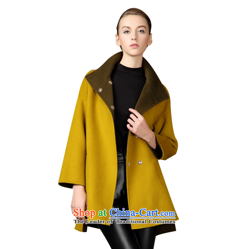 Marguerite Hsichih maxchic 2015 autumn and winter under the rules do not need the stylish bag loose double-sided wool coat female 19042? mustard green M PRINCESS (maxchic Hsichih) , , , shopping on the Internet