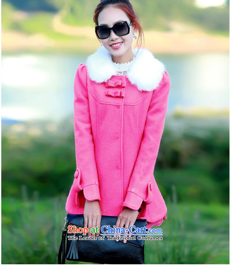 Gigi Lai Ho small Donna incense wind jacket girl in gross? Long Korean women 2015 Sau San autumn and winter new pure color woolen coats? female light blue XXL picture, prices, brand platters! The elections are supplied in the national character of distribution, so action, buy now enjoy more preferential! As soon as possible.