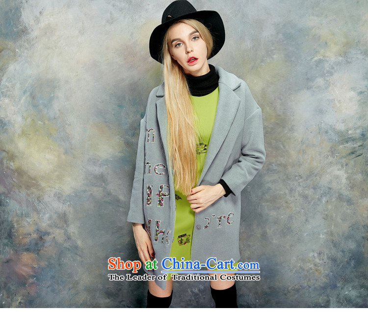 The pockets of witch large metaphor 2015 new winter clothing stylish letter embroidered cocoon-put coats female 1542990 gross? Mayan gray M picture, prices, brand platters! The elections are supplied in the national character of distribution, so action, buy now enjoy more preferential! As soon as possible.