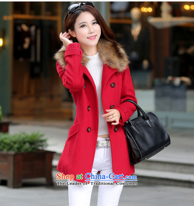 Gigi Lai Ho Gross Donna? 2015 autumn and winter coats female new Korean version for a gross jacket in thick Long, Sau San wool coat? female orange S picture, prices, brand platters! The elections are supplied in the national character of distribution, so action, buy now enjoy more preferential! As soon as possible.