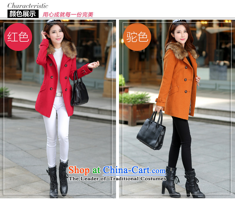 Gigi Lai Ho Gross Donna? 2015 autumn and winter coats female new Korean version for a gross jacket in thick Long, Sau San wool coat? female orange S picture, prices, brand platters! The elections are supplied in the national character of distribution, so action, buy now enjoy more preferential! As soon as possible.