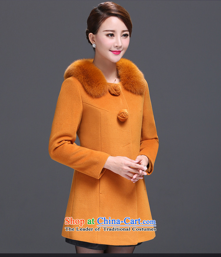 Gangan World 2015 autumn and winter new Fox Gross Gross for long butted? a wool coat middle-aged female replace turmeric yellow XXL picture, prices, brand platters! The elections are supplied in the national character of distribution, so action, buy now enjoy more preferential! As soon as possible.