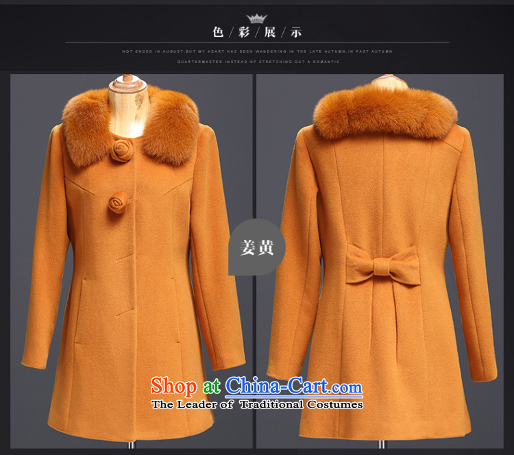 Gangan World 2015 autumn and winter new Fox Gross Gross for long butted? a wool coat middle-aged female replace turmeric yellow XXL picture, prices, brand platters! The elections are supplied in the national character of distribution, so action, buy now enjoy more preferential! As soon as possible.