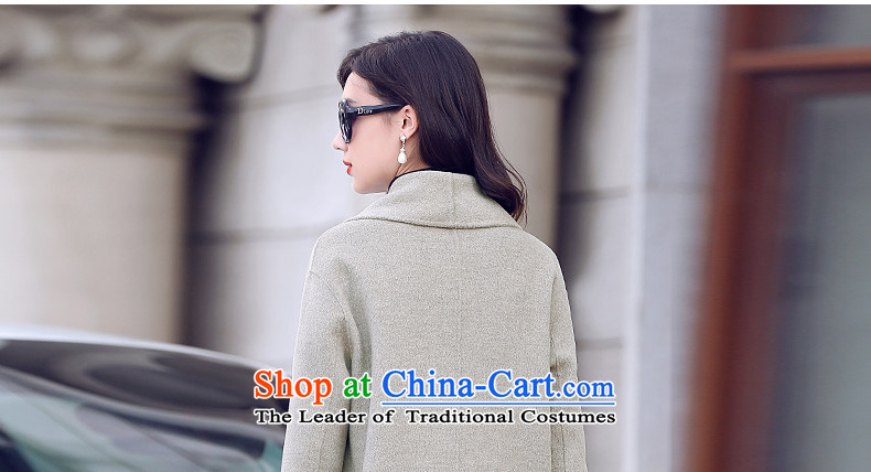 Estimated 2015 Autumn Load New Pei, double-sided cashmere overcoat girl in long wool? 