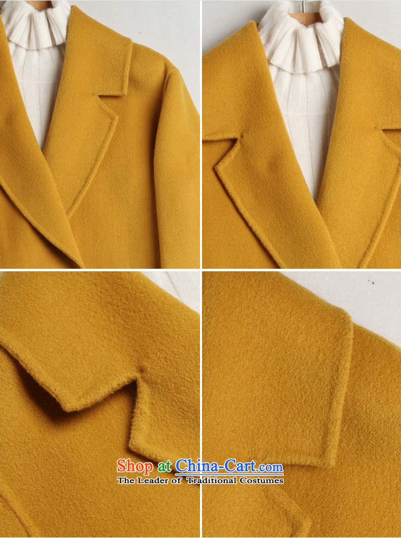 Estimated 2015 Autumn Load New Pei, double-sided cashmere overcoat girl in long wool? 