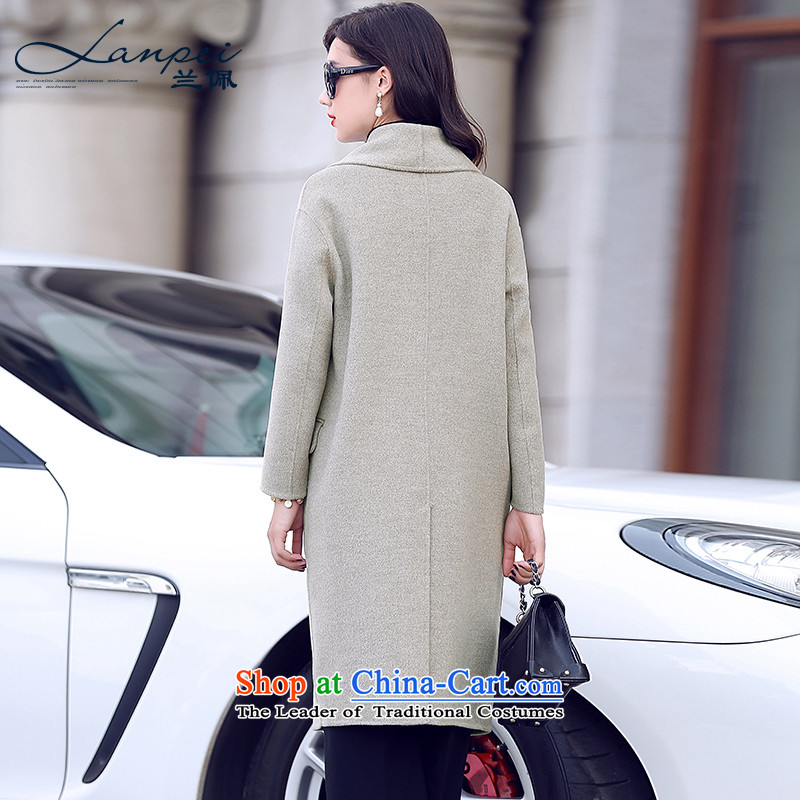 Estimated 2015 Autumn Load New Pei, double-sided cashmere overcoat girl in long wool?   a wool coat jacket beige 2XL, Ho Pei (lanpei) , , , shopping on the Internet