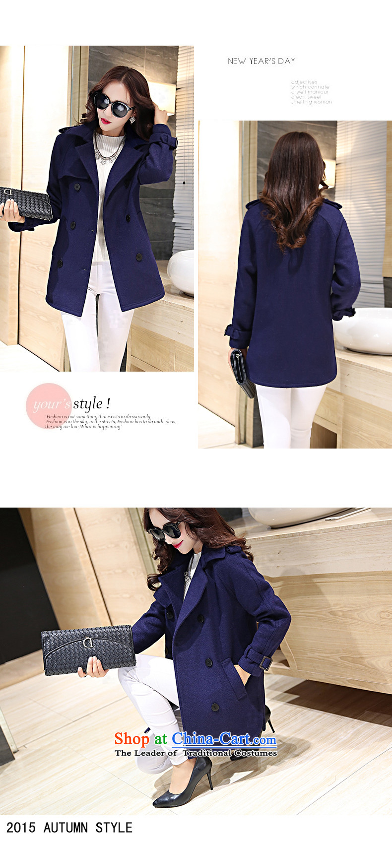 Proudly snow 2015 Fall/Winter Collections of Korean short women small-wind Sau San double-jacket coat female gross? ES15D12 Blue M picture, prices, brand platters! The elections are supplied in the national character of distribution, so action, buy now enjoy more preferential! As soon as possible.