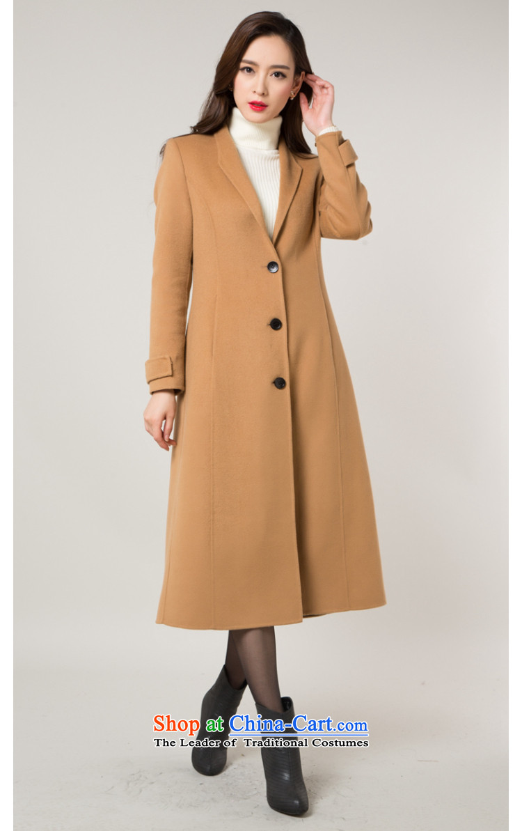 Y Hengyuan Cheung wool coat girl in long?) 2015 new temperament Sau San full manual woolen coat double-side female wine red L/170 picture, prices, brand platters! The elections are supplied in the national character of distribution, so action, buy now enjoy more preferential! As soon as possible.