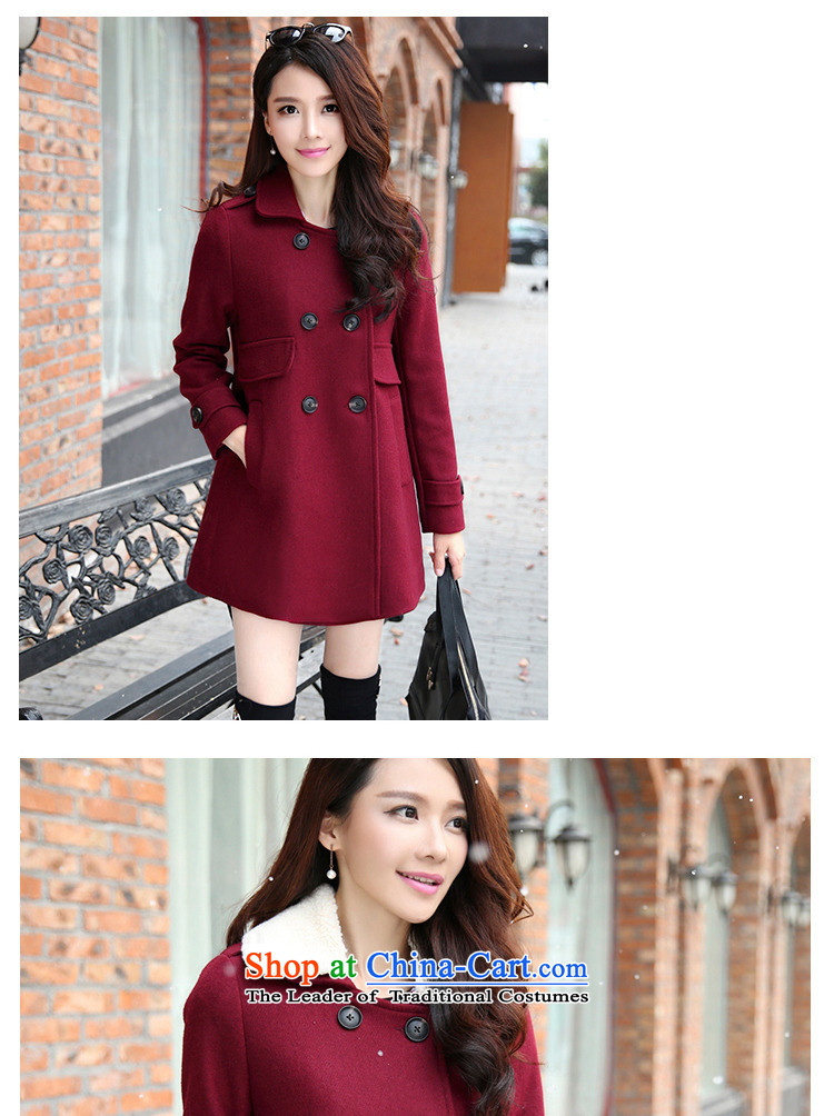 Korean autumn 2015 new Korean Language version of the children of long)? graphics thin hair winter overcoats female HYQ5219? wine red M picture, prices, brand platters! The elections are supplied in the national character of distribution, so action, buy now enjoy more preferential! As soon as possible.