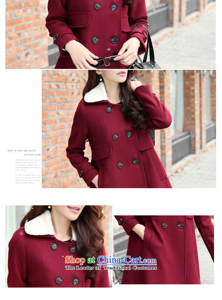 Korean autumn 2015 new Korean Language version of the children of long)? graphics thin hair winter overcoats female HYQ5219? wine red M picture, prices, brand platters! The elections are supplied in the national character of distribution, so action, buy now enjoy more preferential! As soon as possible.