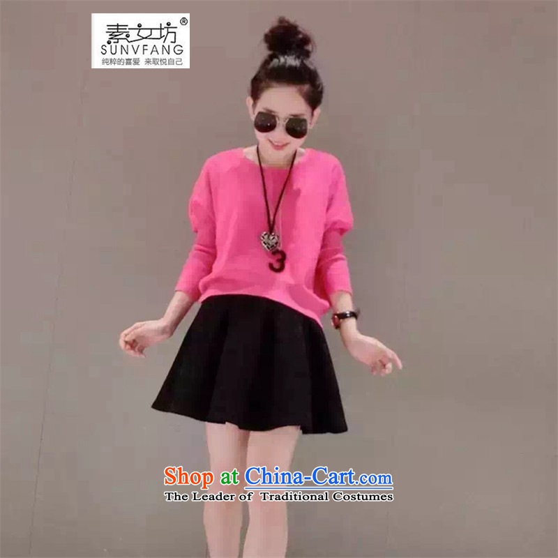 Motome workshop for larger female thick sister autumn and winter 2015 Autumn Kit new boxed thick MM video thin wild knitting sweater + short skirt two kits reaches 57.88 purple 4XL recommended weight, 160-180 Motome Fong (SUNVFANG) , , , shopping on the I