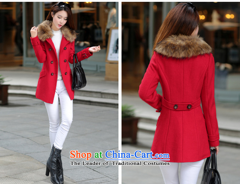 The new winter 2015 aimoonsa Korean women's gross girls jacket? long hair for Sau San a wool coat stylish girl gross? coats red L picture, prices, brand platters! The elections are supplied in the national character of distribution, so action, buy now enjoy more preferential! As soon as possible.