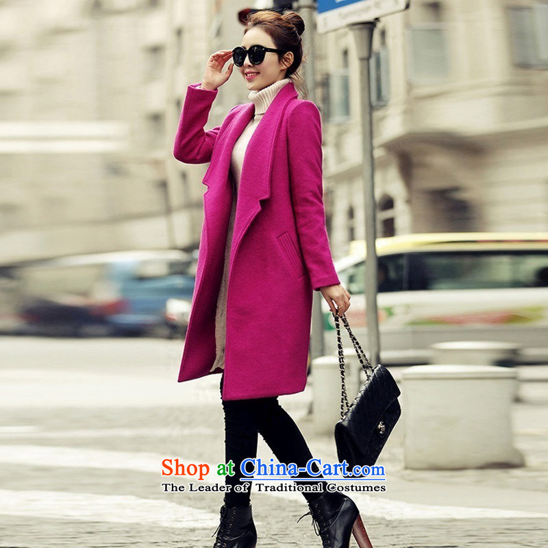 2015 Autumn and winter ralos new Korean female decorated gross? graphics are overcoats in thin long a wool coat short 466.5 purple (without extra lint-free), L, Sato Ruth (RALOS) , , , shopping on the Internet