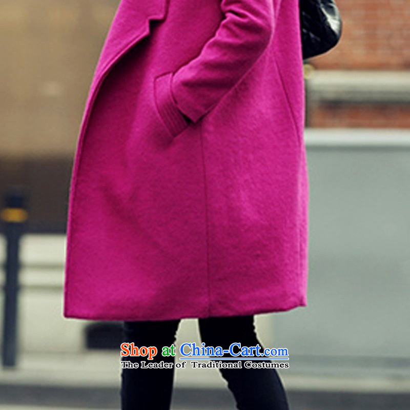 2015 Autumn and winter ralos new Korean female decorated gross? graphics are overcoats in thin long a wool coat short 466.5 purple (without extra lint-free), L, Sato Ruth (RALOS) , , , shopping on the Internet