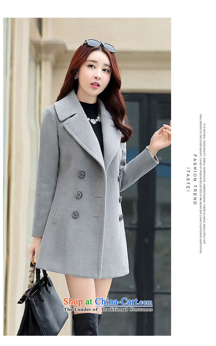 Yi Jin Tysan 2015 Fall/Winter Collections in gross? coats of Sau San Korean jacket gray M picture, prices, brand platters! The elections are supplied in the national character of distribution, so action, buy now enjoy more preferential! As soon as possible.