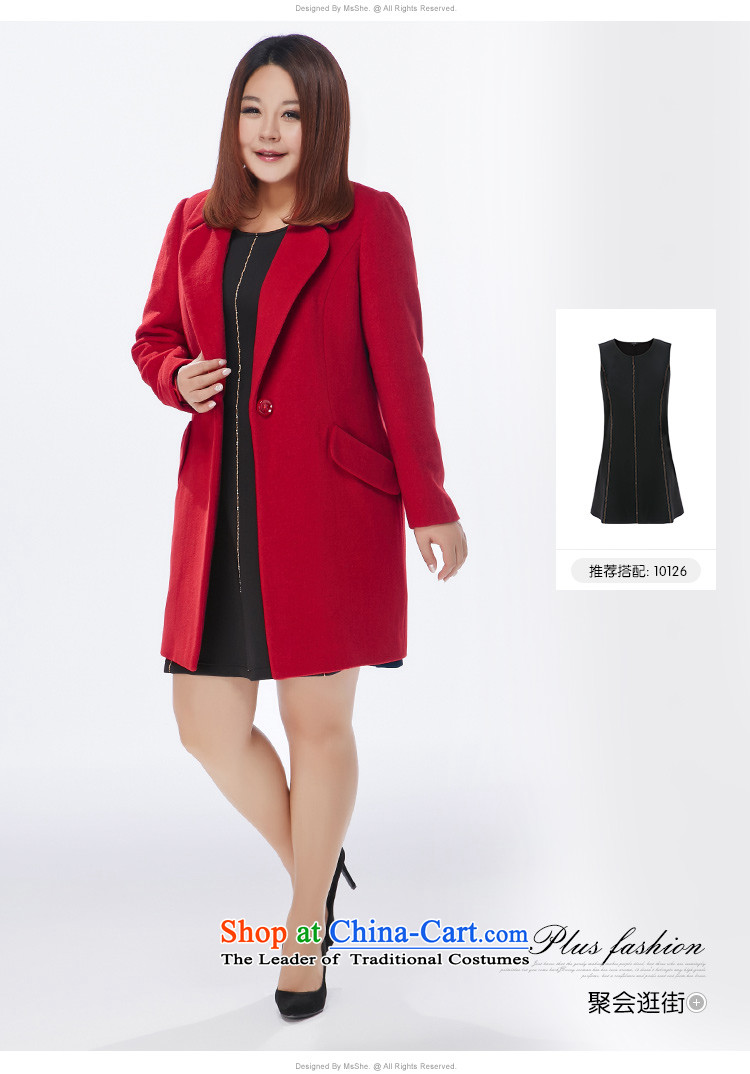 Msshe xl women 2015 MM thick winter clothing New 45% wool thick hair? overcoat perilla leaves, it rose red 5XL picture, prices, brand platters! The elections are supplied in the national character of distribution, so action, buy now enjoy more preferential! As soon as possible.