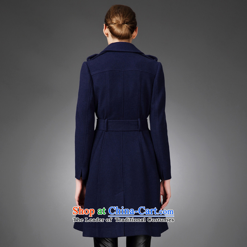 The elections of the same health maxchic stars Marguerite Hsichih 2015 winter minimalist large roll collar the cloth belt Sau San A swing wool coat female 21792? Blue M PRINCESS (maxchic Hsichih) , , , shopping on the Internet