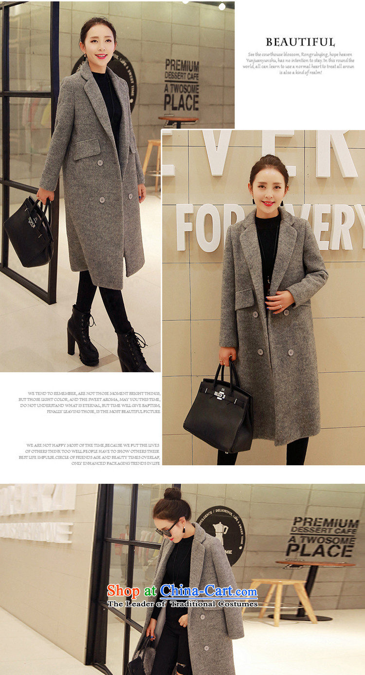 Sin has 2015 winter clothing new Korean citizenry video thin solid stylish and simple gross? female gray jacket XL Photo, prices, brand platters! The elections are supplied in the national character of distribution, so action, buy now enjoy more preferential! As soon as possible.