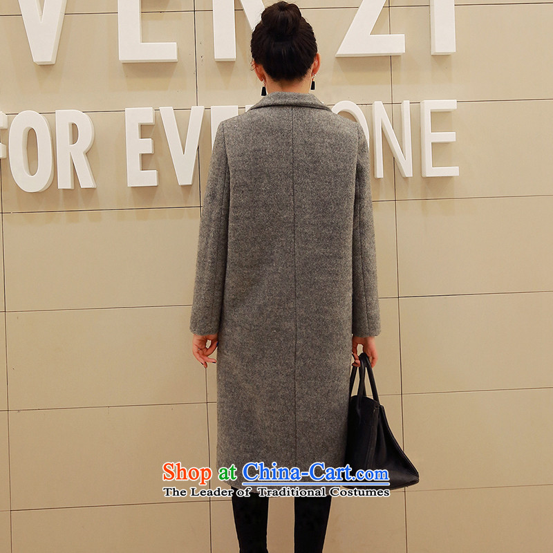 Sin has 2015 winter clothing new Korean citizenry video thin solid stylish and simple gross? female gray jacket XL, sin has shopping on the Internet has been pressed.