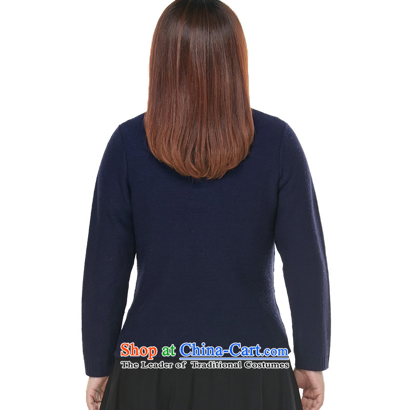 To increase the number msshe women 2015 New Autumn and Winter Sweater in embroidery MM thick long 8637 Blue 3XL, Susan Carroll, the poetry Yee (MSSHE),,, shopping on the Internet