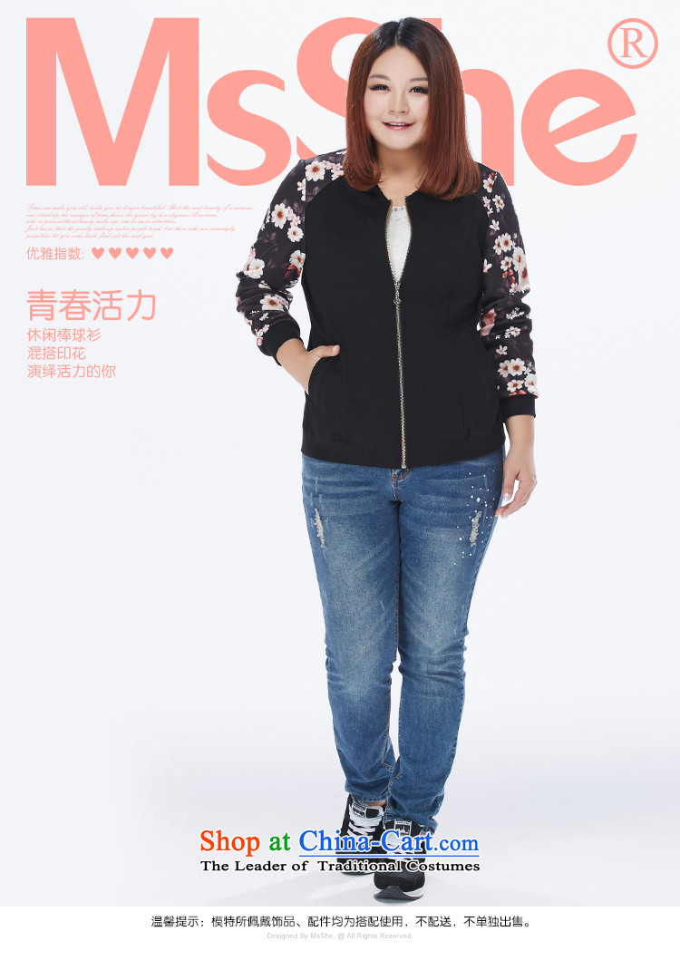 Msshe xl women 2015 new autumn and winter Fat MM fashion jacket 11156 pre-sale black toner flower XL Photo, prices, brand platters! The elections are supplied in the national character of distribution, so action, buy now enjoy more preferential! As soon as possible.