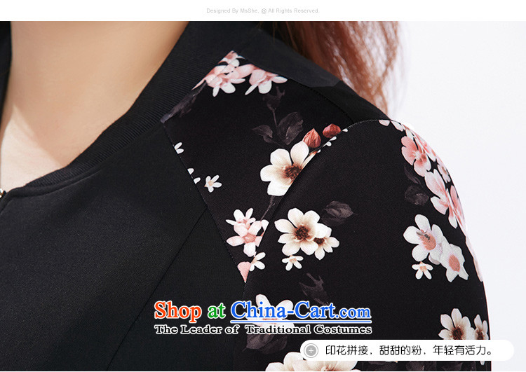 Msshe xl women 2015 new autumn and winter Fat MM fashion jacket 11156 pre-sale black toner flower XL Photo, prices, brand platters! The elections are supplied in the national character of distribution, so action, buy now enjoy more preferential! As soon as possible.