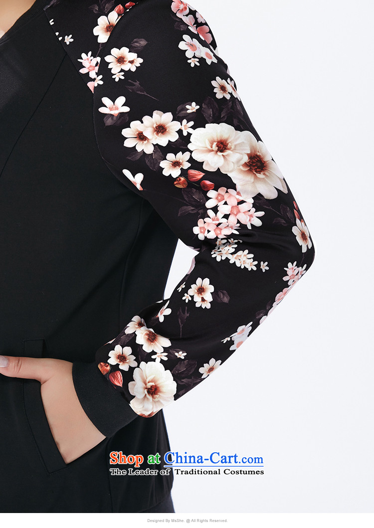 Msshe xl women 2015 new autumn and winter Fat MM fashion jacket 11156 pre-sale black toner flower XL Photo, prices, brand platters! The elections are supplied in the national character of distribution, so action, buy now enjoy more preferential! As soon as possible.