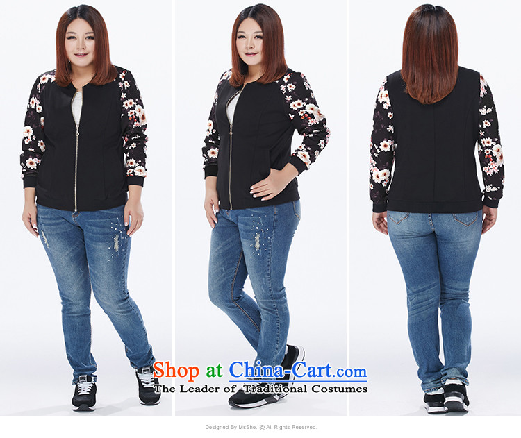 Msshe xl women 2015 new autumn and winter Fat MM fashion jacket 11156 pre-sale black toner flower XL Photo, prices, brand platters! The elections are supplied in the national character of distribution, so action, buy now enjoy more preferential! As soon as possible.