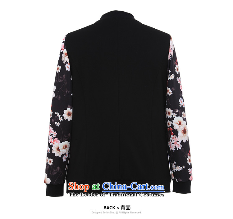 Msshe xl women 2015 new autumn and winter Fat MM fashion jacket 11156 pre-sale black toner flower XL Photo, prices, brand platters! The elections are supplied in the national character of distribution, so action, buy now enjoy more preferential! As soon as possible.