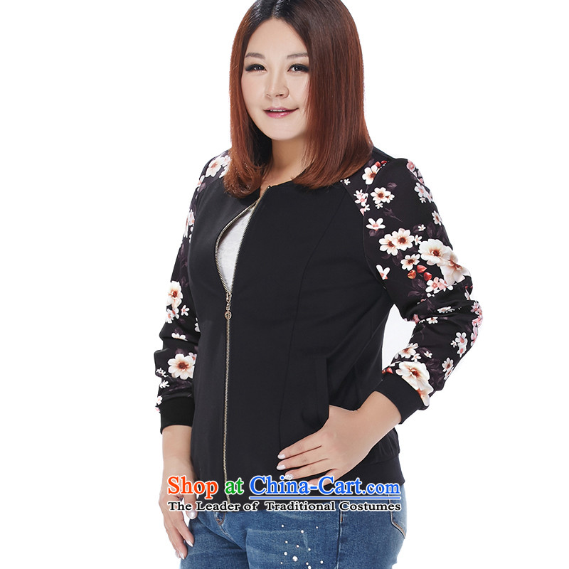 Msshe xl women 2015 new autumn and winter Fat MM fashion jacket 11156 pre-sale black toner spend the Susan Carroll, XL, Ms Elsie Leung Yee (MSSHE),,, shopping on the Internet