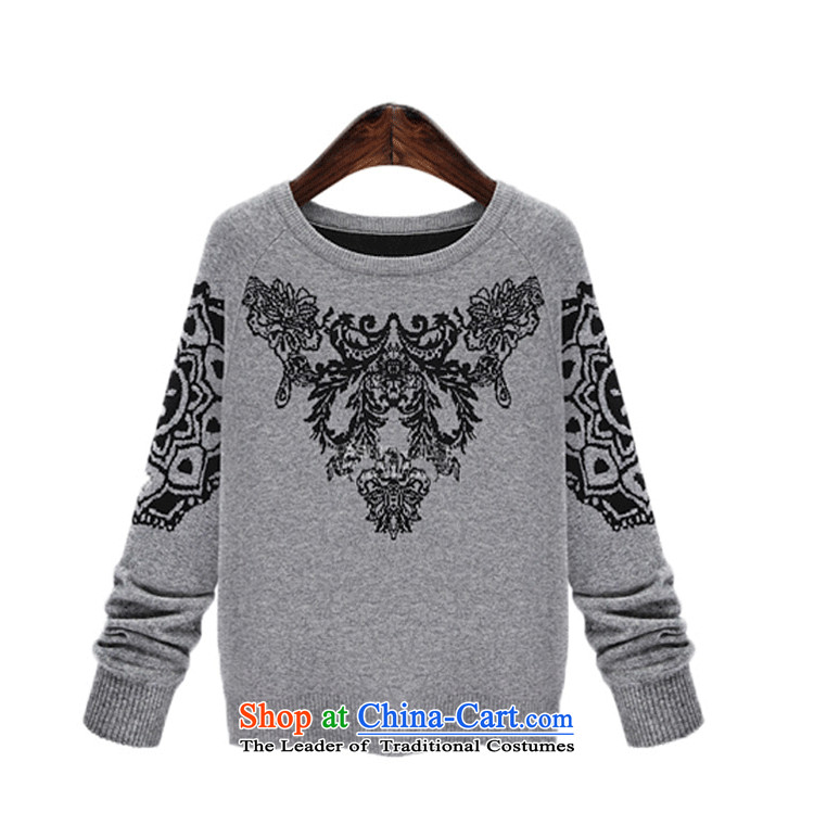 Xiang Jiang 2015 new autumn and winter extra-thick mm autumn female) Video t-shirt 200 catties thin thick Coated Knit Sweater Knit sister 5231 large gray code 5XL picture, prices, brand platters! The elections are supplied in the national character of distribution, so action, buy now enjoy more preferential! As soon as possible.