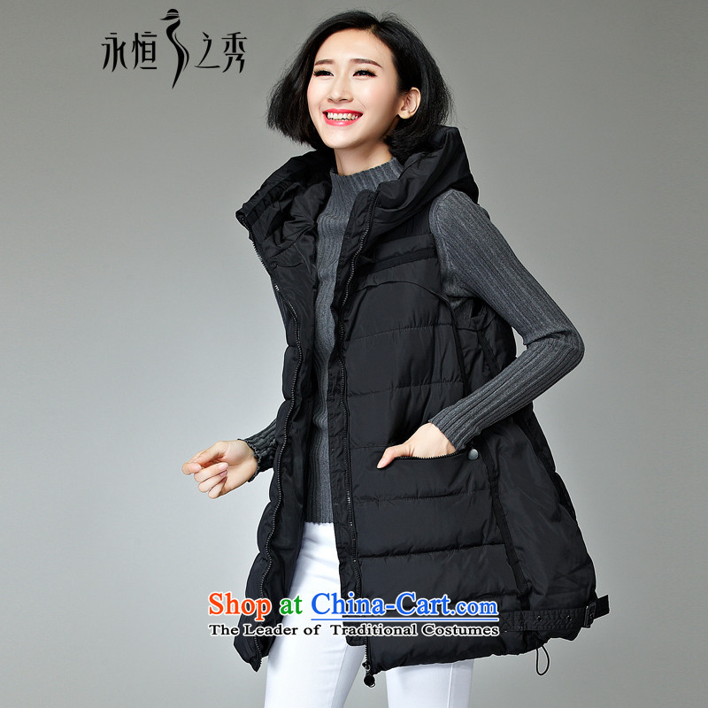 The Eternal Soo-XL female cotton jacket, a 2015 Fall/Winter Collections MM thick Korean version of sister in mm thick long graphics thin, to 200 catties 4XL, black jacket eternal Soo , , , shopping on the Internet