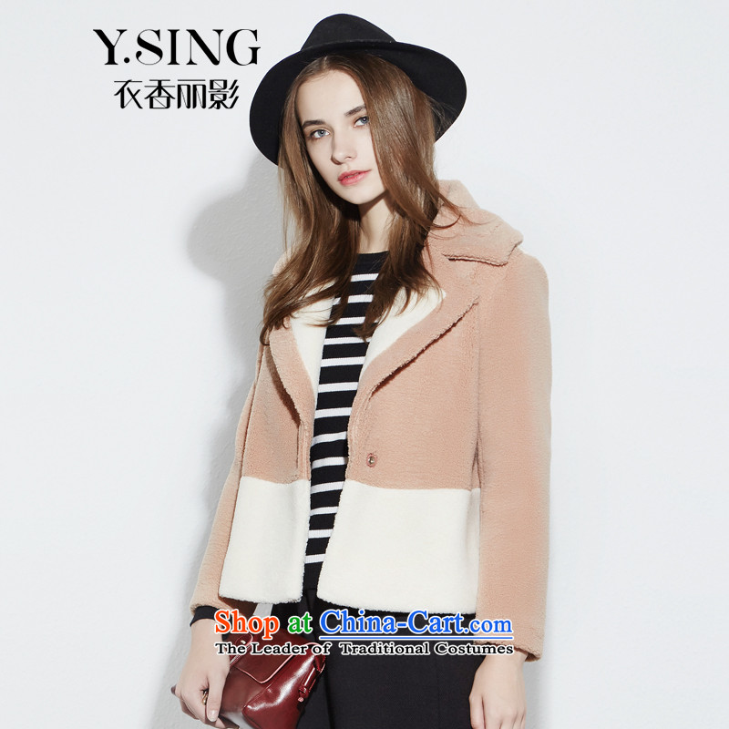 [i] to buy three from Hong Lai Ying 2015 winter clothing new Korean citizenry and color stitching lamb Maomao jacket female short)? coffee 33 S, Hong Lai Ying , , , shopping on the Internet
