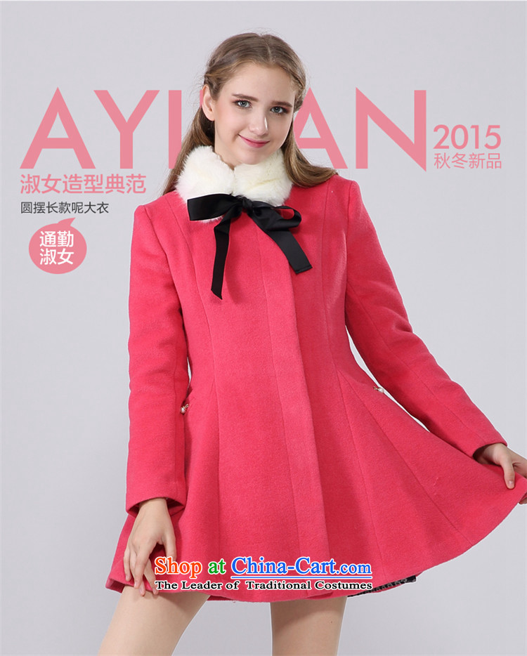 Aida 2015 Winter New Lin pure color sweet removable gross for a Bow Tie wool coat jacket is the umbrella? CA44197243 Western Red XL Photo, prices, brand platters! The elections are supplied in the national character of distribution, so action, buy now enjoy more preferential! As soon as possible.