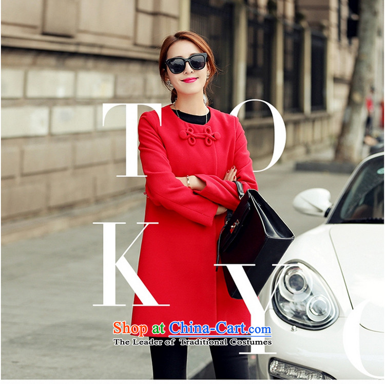 The Korean version of the long A7A gross? windbreaker female autumn and winter long-sleeved line button and No for a wool coat cashmere overcoat large 1663 pink XL code picture, prices, brand platters! The elections are supplied in the national character of distribution, so action, buy now enjoy more preferential! As soon as possible.