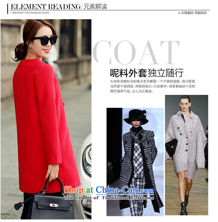The Korean version of the long A7A gross? windbreaker female autumn and winter long-sleeved line button and No for a wool coat cashmere overcoat large 1663 pink XL code picture, prices, brand platters! The elections are supplied in the national character of distribution, so action, buy now enjoy more preferential! As soon as possible.