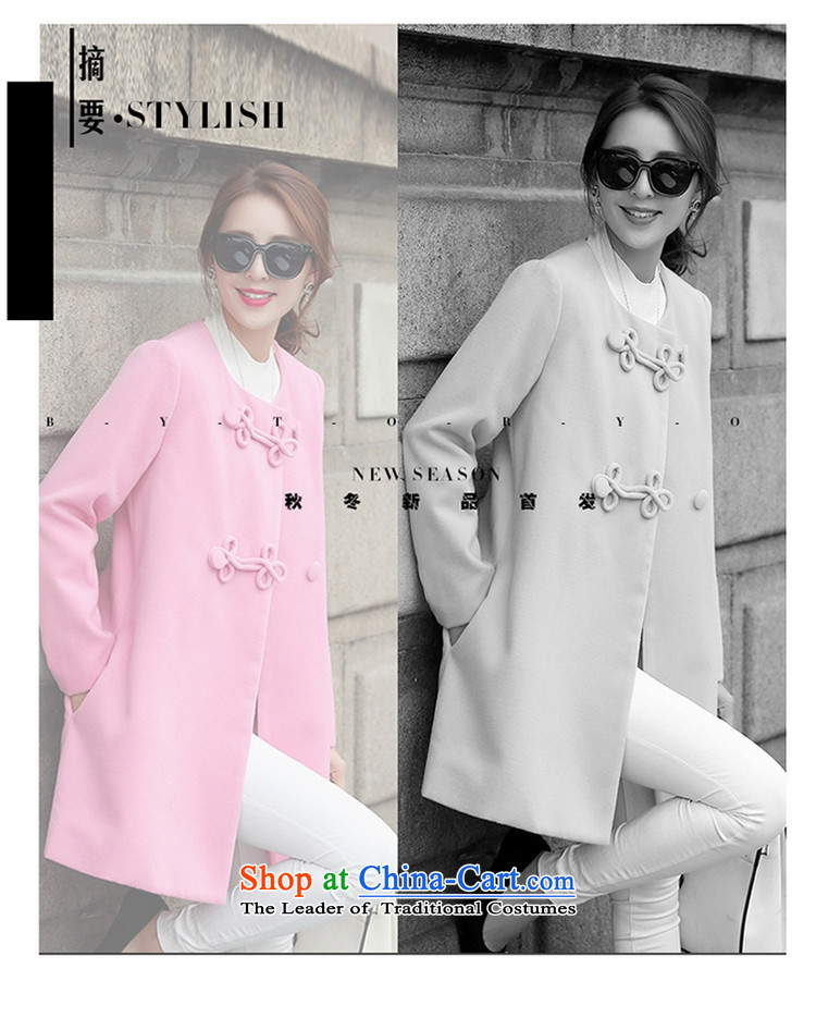 The Korean version of the long A7A gross? windbreaker female autumn and winter long-sleeved line button and No for a wool coat cashmere overcoat large 1663 pink XL code picture, prices, brand platters! The elections are supplied in the national character of distribution, so action, buy now enjoy more preferential! As soon as possible.