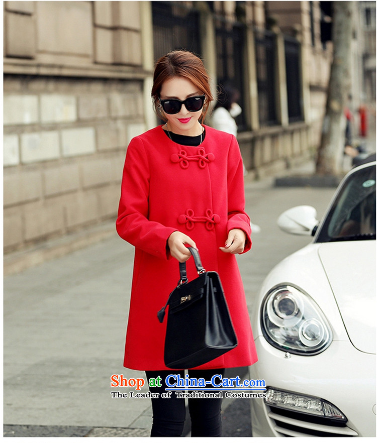 The Korean version of the long A7A gross? windbreaker female autumn and winter long-sleeved line button and No for a wool coat cashmere overcoat large 1663 pink XL code picture, prices, brand platters! The elections are supplied in the national character of distribution, so action, buy now enjoy more preferential! As soon as possible.