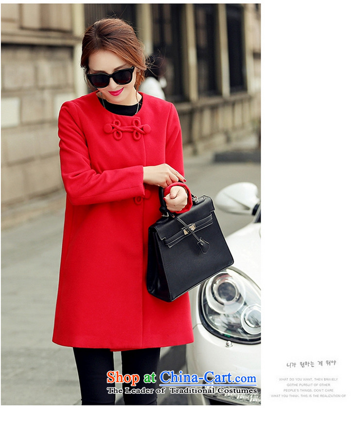 The Korean version of the long A7A gross? windbreaker female autumn and winter long-sleeved line button and No for a wool coat cashmere overcoat large 1663 pink XL code picture, prices, brand platters! The elections are supplied in the national character of distribution, so action, buy now enjoy more preferential! As soon as possible.